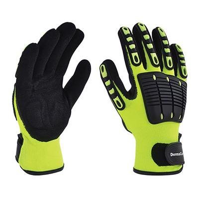 Guantes de seguridad fluorescentes combinados