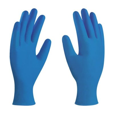 Guante de Nitrilo Desechable Azul 9.5 pulgadas
