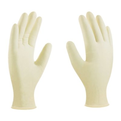 Guante látex desechable con polvo