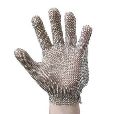 Guantes anticorte de acero inoxidable en malla